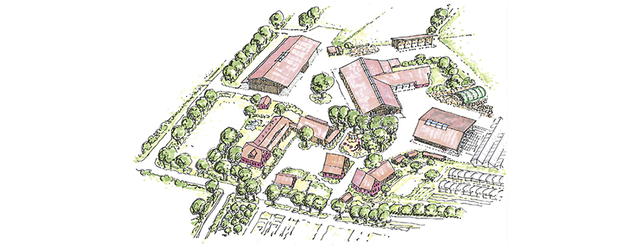 Hofgemeinschaft-Grumersort Hof von oben