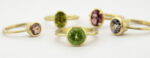 Goldene Ringe mit Stein
