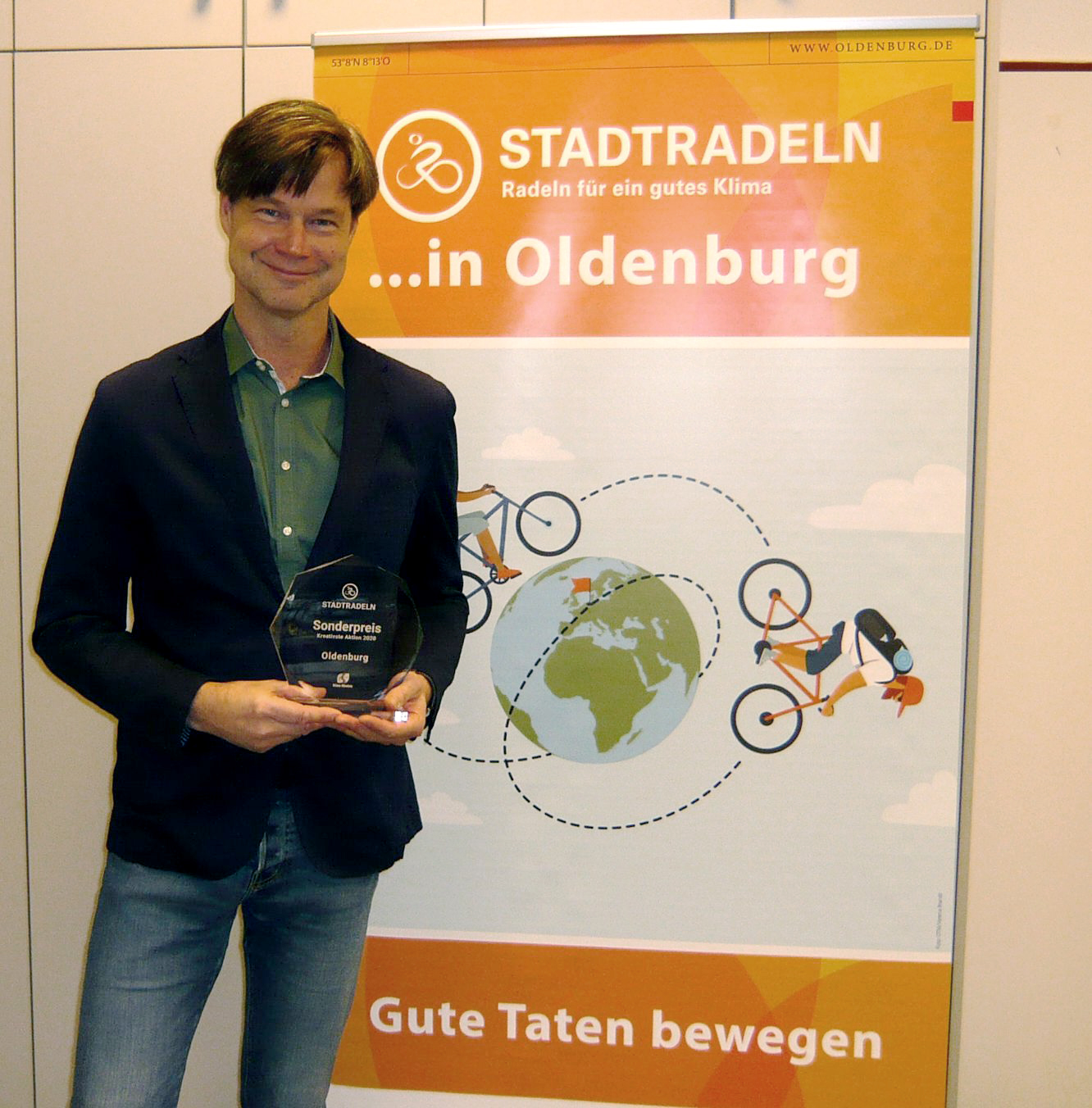 Nahm den Sonderpreis für die Stadt Oldenburg entgegen: Dr. Nobert Korallus, Leiter des Fachdienstes Verkehrsplanung.