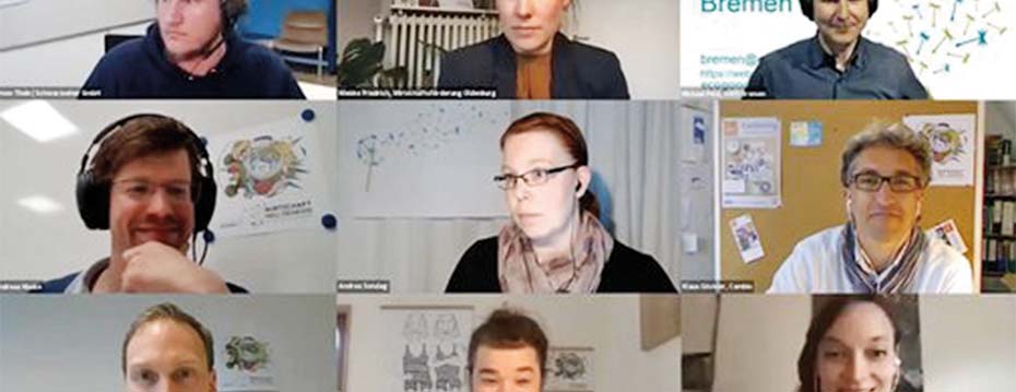 Screenshot einer Videokonferenz der Gemeinwohl-Ökonomie Oldenburg.